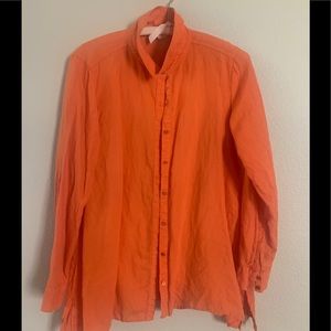 Orange linen shirt